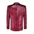 thumbnail image 4 of COOFANDY Mens Sequin Suit Jacket Tuxedo Tails Shiny Blazer One Button Sport Coat, 4 of 10
