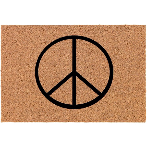 Welcome Doormat Door Mat Gift Peace Sign 16x24 inch