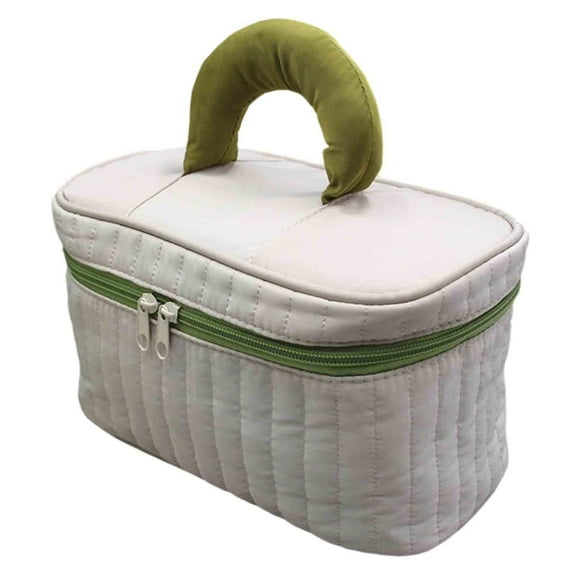 Large Capacity Nylon Cosmetic Bag - Portable Travel Toiletry Organizer with Handles for Makeup and Accessories