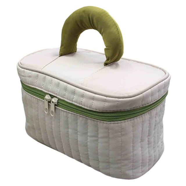 Neceser de nailon en colores pastel, 24 cm x 13 cm x 14,5 cm, gran capacidad, impermeable, con asas, organizador de aseo portátil, 4 colores, para viajar