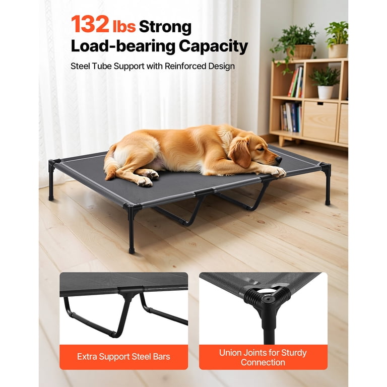 KFFKFF Elevated Dog Bed, 45" x 36" Mesh, Steel Frame photo 3