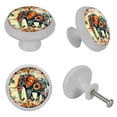thumbnail image 4 of Elephants Glow-in-the-Dark Fluorescent Drawer Pulls 4-Pack with Screws - Round Knobs for Cabinets, Wardrobes, Dressers - Furniture Decor for Cabinets, Dresser Drawers, 4 of 6