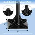 thumbnail image 3 of Steel Tamper 8"x8", Heavy Duty Ground Tamper Tool with 59 Inch Handle, Rubber Grip for Laborsaving Leveling Soil, Asphalt, Gravel Driveway and Dirt Compaction, 3 of 7