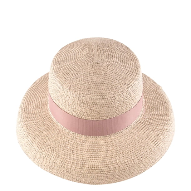 Sombrero de sol para mujer, sombrero de paja, protección UV para verano, sombrero de pescador plegable para viajes, sombrero de pesca de playa estilo cloche vintage