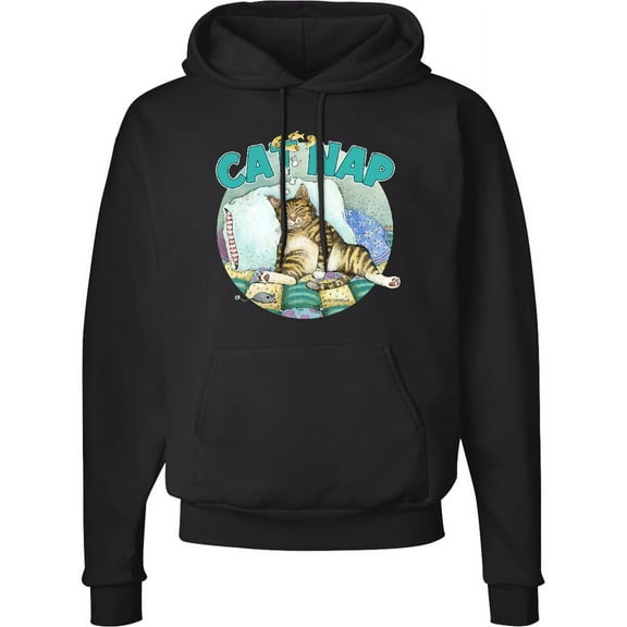 Inktastic Cat Nap Cute Sleeping Cat Adult Hoodie Sweatshirt