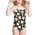 thumbnail image 3 of FOR U DESIGNS Cat Paw Swimsuits for Kids Toddler Girls Cute Halter Neck Bathing Suit Size 3-4 Years Quick Dry Sleeveless Swimwear with Adjustable Neck Strap, 3 of 6