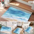 thumbnail image 5 of Abstract Beach Ocean Washable Area Rug 2x3 Blue Waves Watercolor Low-Profile Area Rugs with Non Slip Backing Indoor Floor Carpet for Entrance Living Room Bedroom Home Office, 5 of 9