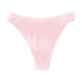 thumbnail image 6 of Godom Women's Bikini Swim Bottom Briefs Ribbed High Cut Mid Waist Cheeky Bathing Suit Bottom S-L, 6 of 6
