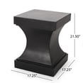 thumbnail image 3 of Christopher Knight Home Athena Outdoor Modern Lightweight Concrete Side Table by  Matte Black, 3 of 5