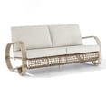 thumbnail image 4 of Ulax Furniture Patio Aluminum Loveseat Wicker 2 Person Bench Outdoor Sofa Chair with Olefin Cushions, 4 of 8