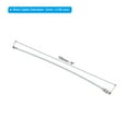 thumbnail image 2 of Uxcell 6" Wire Keychain Cable 5 Pack Stainless Steel Key Ring Loop Silver, 2 of 6