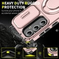 thumbnail image 4 of Asuwish Compatible with Samsung Galaxy S24 FE 5G Phone Case Slide Camera Cover Tempered Glass Screen Protector Stand Ring Holder Rugged Slim Cell for S 24 EF AI S24FE 24S Women Men Pink, 4 of 10
