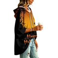 thumbnail image 2 of FGVCTG Halloween Sweatshirts for Women Drawstring 3/4 Sleeve Halloween Hoodie Ghost Graphic Spooky Oversized Pullover Hoodies Yellow XL, 2 of 4