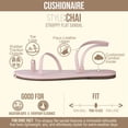 thumbnail image 2 of Cushionaire CHAI Flat Strappy Sandals for Women, Comfortable Dressy Summer Slip-On Sandal with Memory Foam, 2 of 13