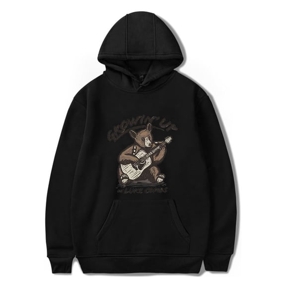 Luke Combs Merch Hoodie Growin'up Bear Printed Hoodies Long Sleeve Pullovers