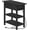 Black, variant on Narrow End Table with Charging Station, Flip Top Side Table with USB Ports, Black BK141UBZ01