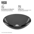 thumbnail image 6 of VIGO Giovanni Sheer Black Glass 17 in. L x 17 in. W x 6 in. H Round Vessel Bathroom Sink, 6 of 8