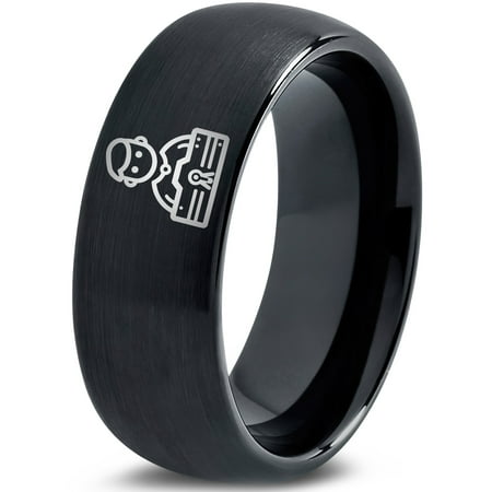 Black Jewelry Gamer Tungsten Gifts Womens Rings Matching Bohemian Mom Men Gay Set Dad 70S Black Jewelry Gamer Tungsten Gifts Womens Rings Matching Bohemian Mom Men Gay Set Dad 70S