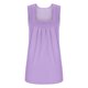 thumbnail image 2 of Camisetas sin mangas para las mujeres 2024 Chaleco de verano Suelto plisado Cuello cuadrado Top sin mangas Dobladillo curvo Suelto Top de mujer de tamaño (Pink, S), 2 of 5