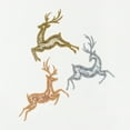 thumbnail image 3 of Authentic Hotel and Spa  Christmas Leeping Deer 2PC Hand Towel Set White, 3 of 5