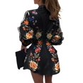 thumbnail image 4 of Robe à Manches Lanterne Imprimée pour Femme, Mode d'Été, Décontractée, Style Sauvage, Chemise-Robe à Manches Longues avec Col à Revers, 4 of 4