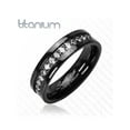 thumbnail image 3 of His Hers 3pc Black Stainless Steel and Titanium Wedding Engagement Ring Band Set Size Women's 05 Men's 10, 3 of 6