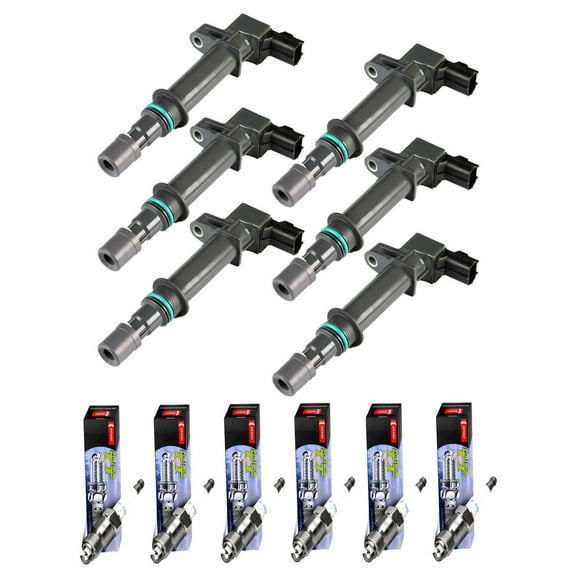 Set of 6 ISA Ignition Coils and 6 Denso Spark Plugs Compatible with 2004-2008 Dodge Dakota & Durango 2005-2008 Jeep Grand Cherokee 3.7L V6 Replacement for UF270