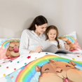 thumbnail image 4 of Feelyou Kawaii Boba Capibara Bedding Comforter Set 7pcs for Teens, Dreamy Cartoon Rainbow Queen Bedding Sets, Pink Watercolor Reversible Queen Sheet Sets, Luxury Bedroom Decor, 4 of 8