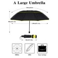 thumbnail image 2 of Kalolary 62 Inch Extra Oversize Large Compact Golf Umbrella，Double Canopy Vented Windproof Waterproof Stick Umbrellas for women & men, 2 of 8