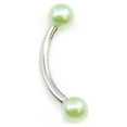thumbnail image 4 of Curve Barbell with Faux Synthetic Pearl 16g  (eyebrow, lips, cartilage), 4 of 8