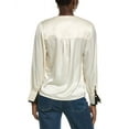 thumbnail image 2 of Toccin womens  Harmony Double Cuff V- Neck Blouse, 0, White, 2 of 3