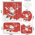 thumbnail image 4 of White Winter Cute Snowman Shower Curtain Set with Rugs,Snowman Couples in Forest Bathroom Set with Shower Curtains with Hooks, Waterproof Fabric Christmas Bathroom Decorations Shower Curtain Set, 4 of 6