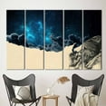 thumbnail image 4 of Smoking Old Man Wall Art, Space Poster, Surreal Artwork, Smoking Out in Space Printed, Modern Canvas Art, Abstract Wall Decor, Canvas Wall Decor - 3P-Natural Framed, 4 of 9
