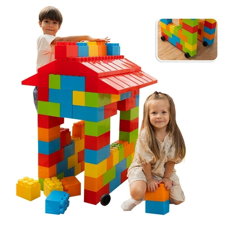 MassBricks Jumbo Plastic Building Bricks, 86 Pieces, Age 1 - 8