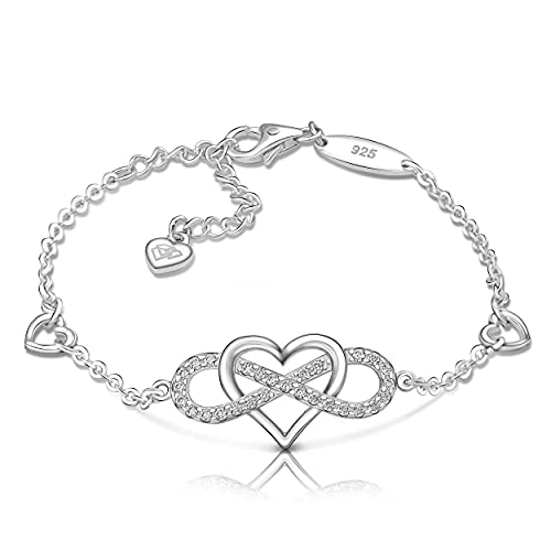 Sterling Silver Heart Charm Childs Bracelet - Walmart.com