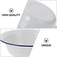 thumbnail image 3 of LOLIPPYY 4Pcs Enamel Large Bowl White Retro Design Food Holding For Families, 3 of 6
