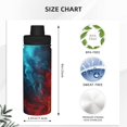 thumbnail image 3 of Honeii Red And Blue Fire Print 18OZ Sports Insulated Kettle,Double-Walled Stainless Steel Water Bottle with Leak-Proof Lid, Perfect for Outdoor, Sports, and Travel, 3 of 7