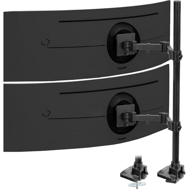 Support de Bureau pour Moniteur à Double Empilage Vertical, Très Haut, Support Réglable pour Ultra-Larges, Capacité jusqu'à es Lb, STANDVT