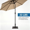 thumbnail image 5 of Abble 33 lbs. Square Umbrella Base, Lattice Design Outdoor Market Umbrella Stand in Black, 5 of 10