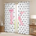 thumbnail image 2 of Manfei Monogrammed K Design Kitchen Curtains,Cartoon Polka Dot Print Black Out Curtains Pack of 2 (42x63 Each), 2 of 6