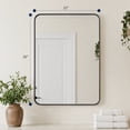 thumbnail image 3 of EDX Bathroom Mirror 30"x 22" Wall Mirror with Rectangular Metal Frame, Black, 3 of 8