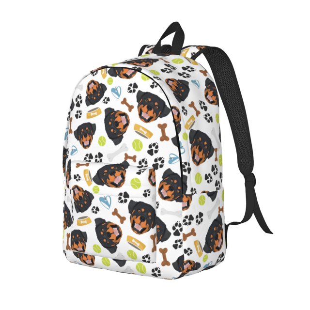 Fotbe Rottweiler Mochila de Lona con Estampado, Mochila Duradera, Mochila Versátil de Alta Calidad, Mochila Compacta Vintage-Medium