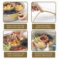 thumbnail image 4 of COOK WITH COLOR Round Snackle Box – 6-Compartment Serving Tray with Lid and Handle, Gold – Kids Lunch Box & Meal Prep Snack Container, 4 of 9