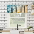 thumbnail image 2 of Ocean Beach Theme Window Valance Curtain,Starfish Seashells Coral, Decorative Curtain Valance for Kitchen Bedroom Decor with Rod Pocket, 2 of 5