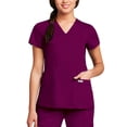 thumbnail image 1 of Grey's Anatomy 'Grey's Anatomy' Two Pocket Mock Wrap Top Scrub Top, 1 of 1