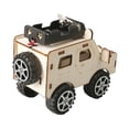 thumbnail image 2 of Modelo de coche eléctrico DIY, juguete de tallo, manualidades para niños, material didáctico de madera, kits de experimentos científicos para el aula., 2 of 9