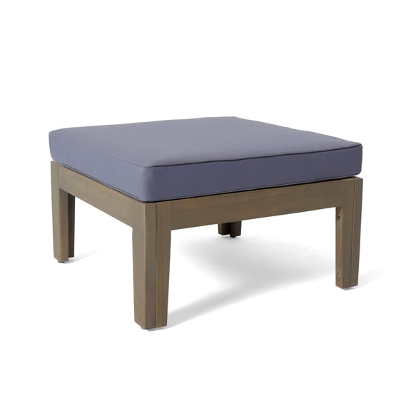 3 Outdoor Sectional L Shape, Wood Frame, , Coffee Table, Gray Finish, Water- Cushion Shape Furniture - With And Cushions