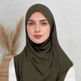 thumbnail image 4 of HXWCHs Solid Color Bubble Chiffon Scarf for Women Fashion Soft Hijab Long Scarfs Wrap Scarves Army Green, 4 of 6