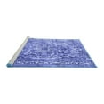 thumbnail image 2 of Ahgly Company Machine Washable Indoor Square Persian Blue Traditional Area Rugs, 5' Square, 2 of 4