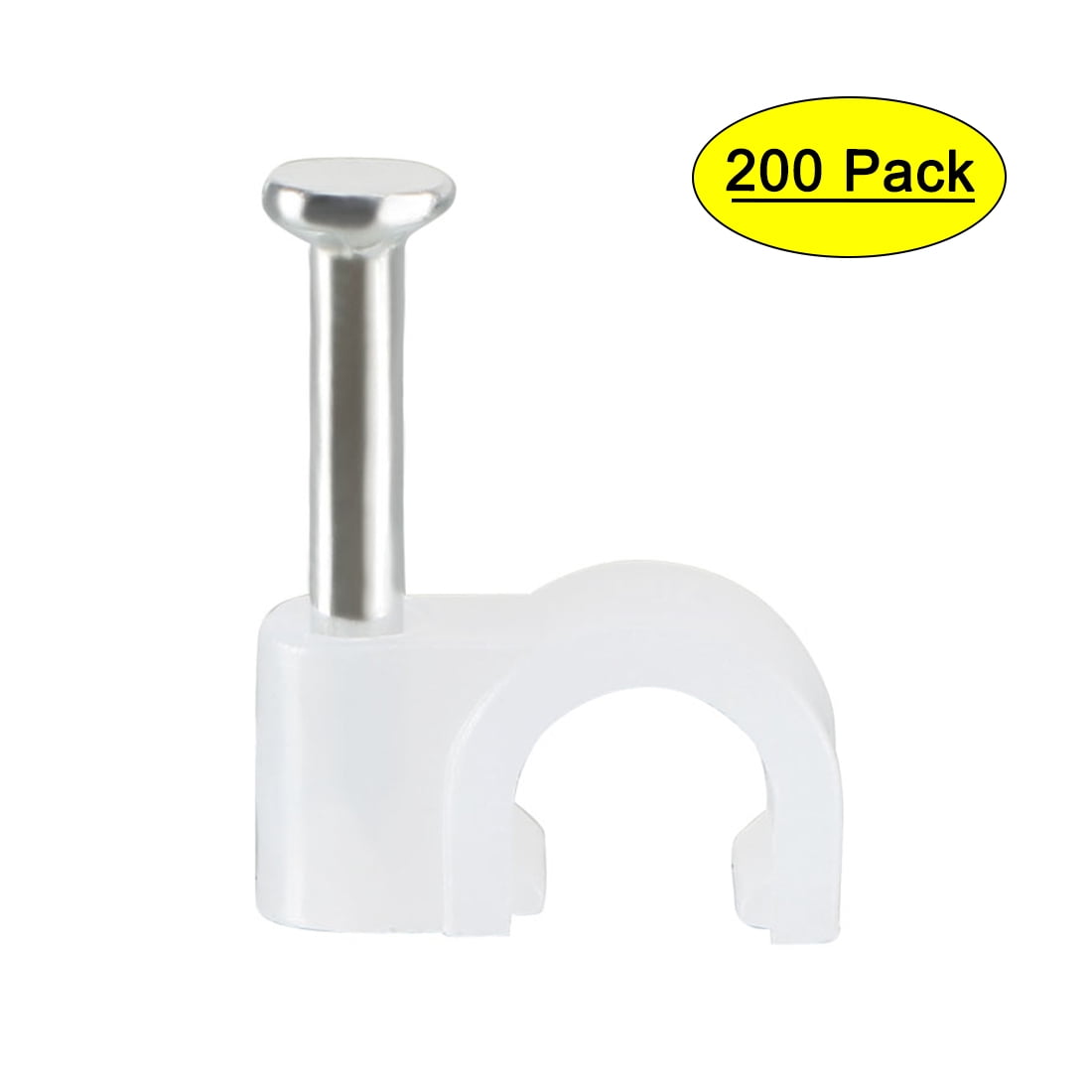 500 pack 3/16" Coax Cat5 Cat6 White R TYPE Cable Clamps Coaxial Wire Network